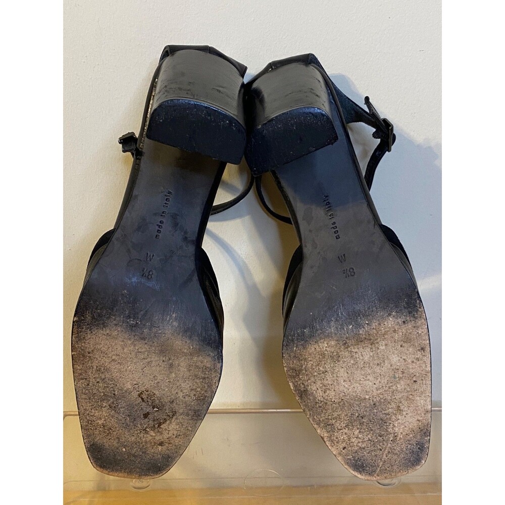 CALVIN KLEIN WOMEN PATENT LEATHER SUEDE HEELS SHOES SIZE 8.5 - Picture 10 of 11